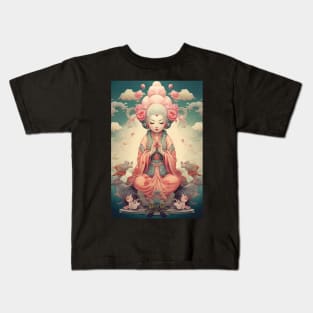 Quan Yin, Goddess of Mercy Design Kids T-Shirt